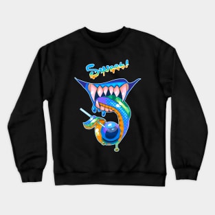 Sweet! Neon Candy Mouth Crewneck Sweatshirt